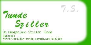 tunde sziller business card